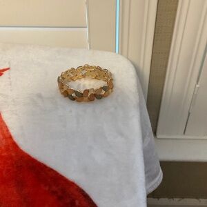 Chic Gold and Brown Beaded Bracelet